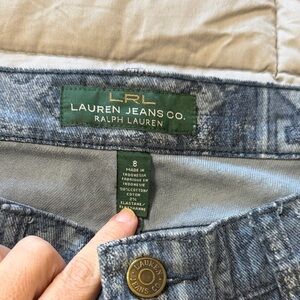 Lauren Ralph Lauren Patterned Blue Jeans women’s size 8p